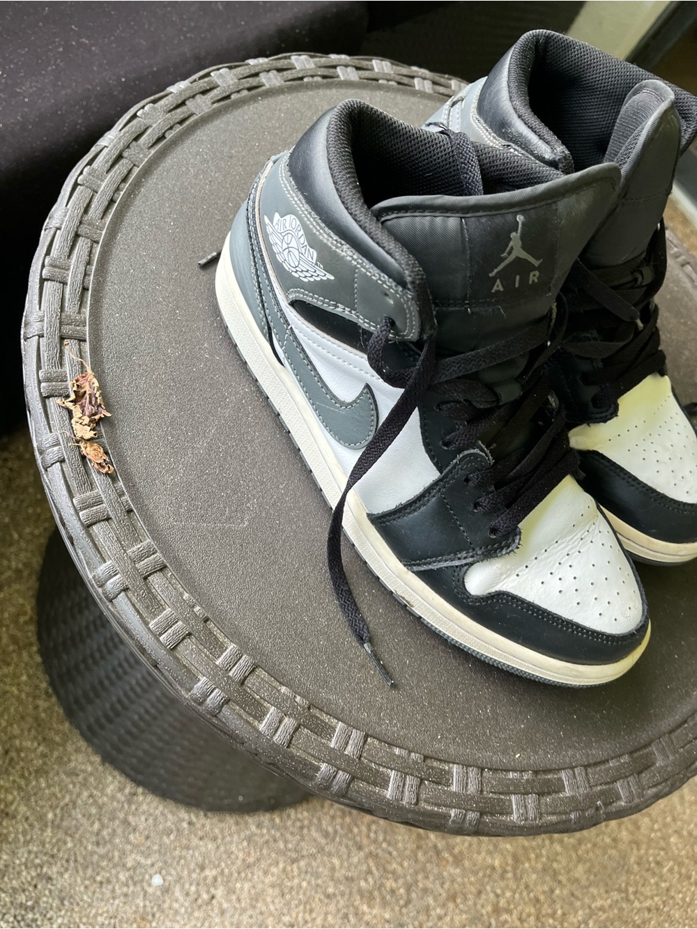 Nike Black and White Men's High-Top Sneakers - Picture 2 of 6